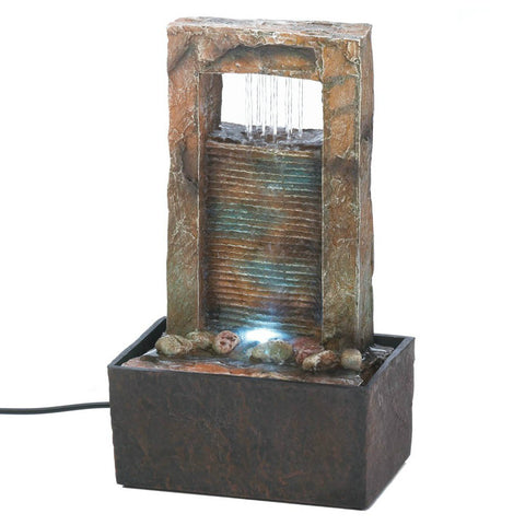 Lighted Architectural Tabletop Fountain Accent Plus