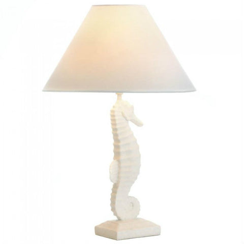White Seahorse Table Lamp Accent Plus