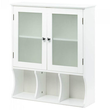 Wall Cabinet with Frosted Glass Doors Accent Plus