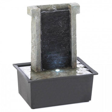 Lighted Stone Wall Tabletop Water Fountain Accent Plus