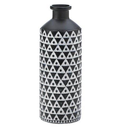 Black and White Geometric Porcelain Vase Nikki Chu