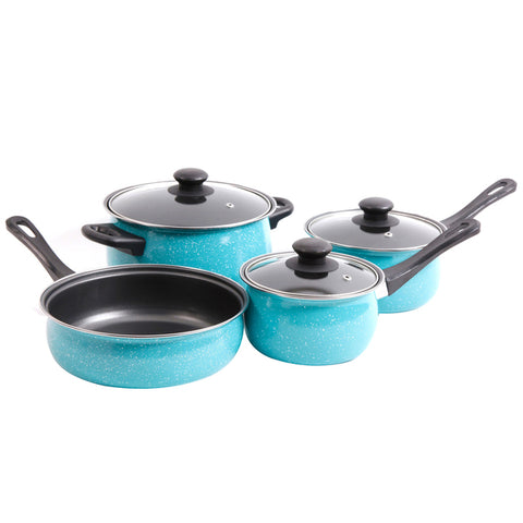 Gibson Home Casselman 7 piece Cookware Set in Turquoise Gibson Home