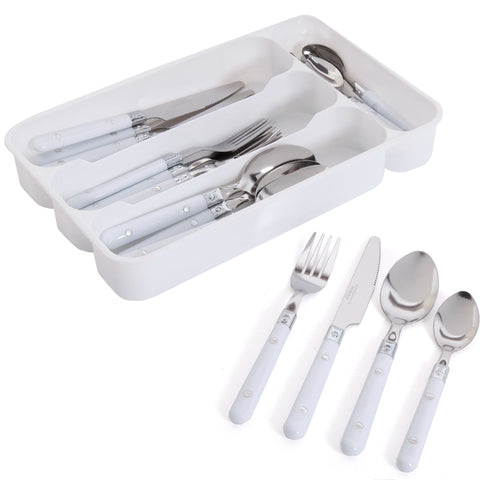 Gibson Casual Living 24-Piece Flatware Set, White Gibson Home