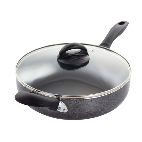 Oster Clairborne 10.25 Inch Aluminum Saut&eacute; Pan with Lid in Charcoal Grey Oster