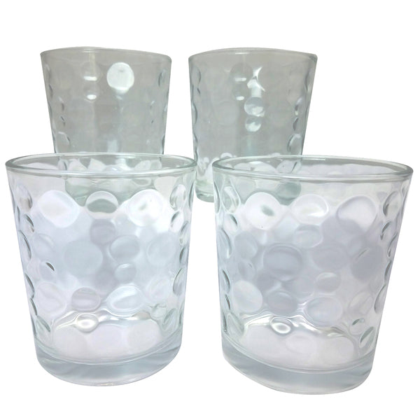 Gibson Home Great Foundations 4-Piece 13 oz. Double Old Fashioned Glass Set, Bubbles Pattern Gibson Home