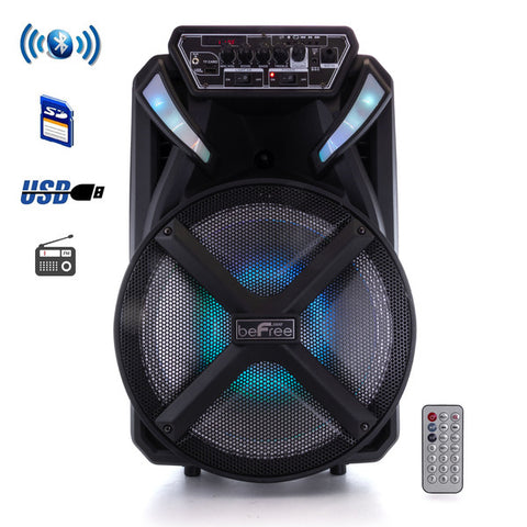 beFree Sound 12 Inch BT Portable Rechargeable Party Speaker Befree Sound