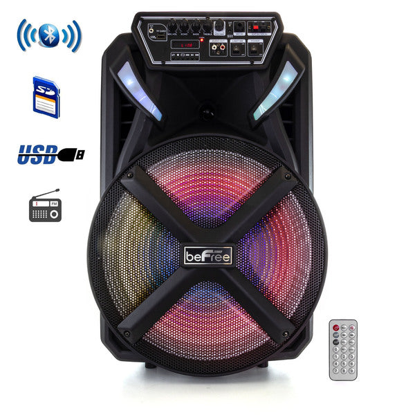 beFree Sound 15 Inch Bluetooth Portable Rechargeable Party Speaker Befree Sound