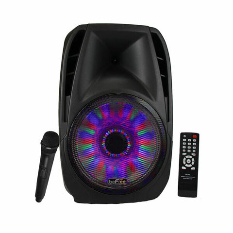 beFree Sound 15 Inch Portable Bluetooth Speaker with Sound/Volume Reactive Lights Befree Sound