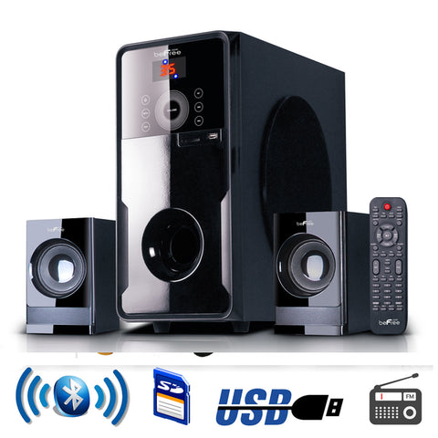 beFree Sound 2.1 Channel Surround Sound Bluetooth Speaker System Befree Sound