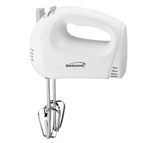 Brentwood 5-Speed Hand Mixer in White Brentwood