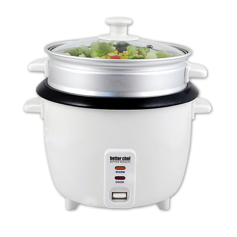Better Chef 5-Cup Rice Cooker with Food Steamer Better Chef