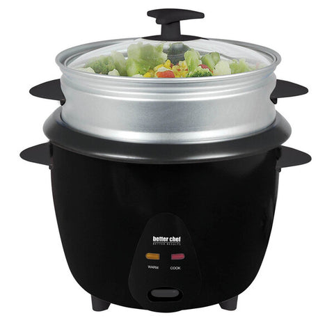 Better Chef 5 Cup Rice Cooker with Food Steamer Attachment Better Chef
