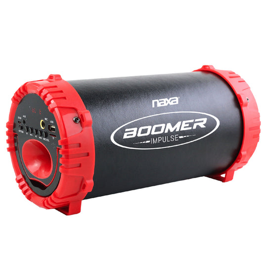 Naxa NAS-3084 BOOMER IMPULSE LED Bluetooth Boombox - Black/Red Naxa