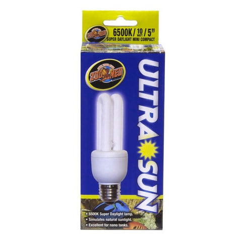 Zoo Med Ultra Sun Super Daylight Mini Compact Fluorescent Lamp White 5 in Zoo Med