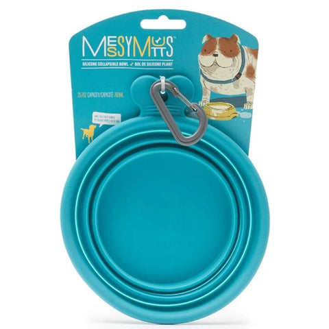 MESS D COLLPS BOWL BLU 1.5 CUP Messy Mutts