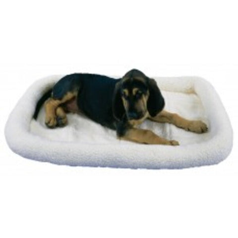 SnooZZy Sheepskin Bolster Kennel Dog Mat White Extra Small Snoozzy