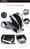 Multifunctional Anti Shock Backpack with USB and Headphone Port Gray Onetify