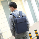 Dual Compartment Anti Theft Soft Back Computer Backpack with Top Handle Gray Onetify