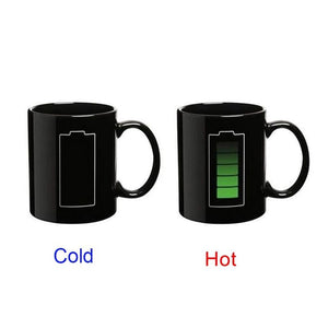 Magical Heat Sensitive Color Changing Battery Meter Coffee Mug Onetify