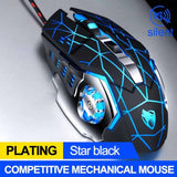 professional 8d 8d 3200dpi adjustable wired optical led gaming mouse Black