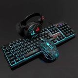 dragon vx7 waterproof gaming keyboard set with gaming headset and 3200 dpi gaming mouse Midnight Black