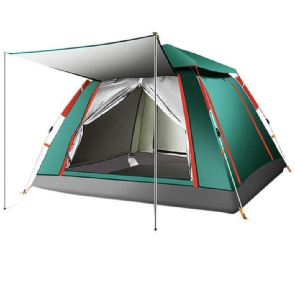 Large Size UV Waterproof Double Layered Automatic Camping Tent Green Onetify