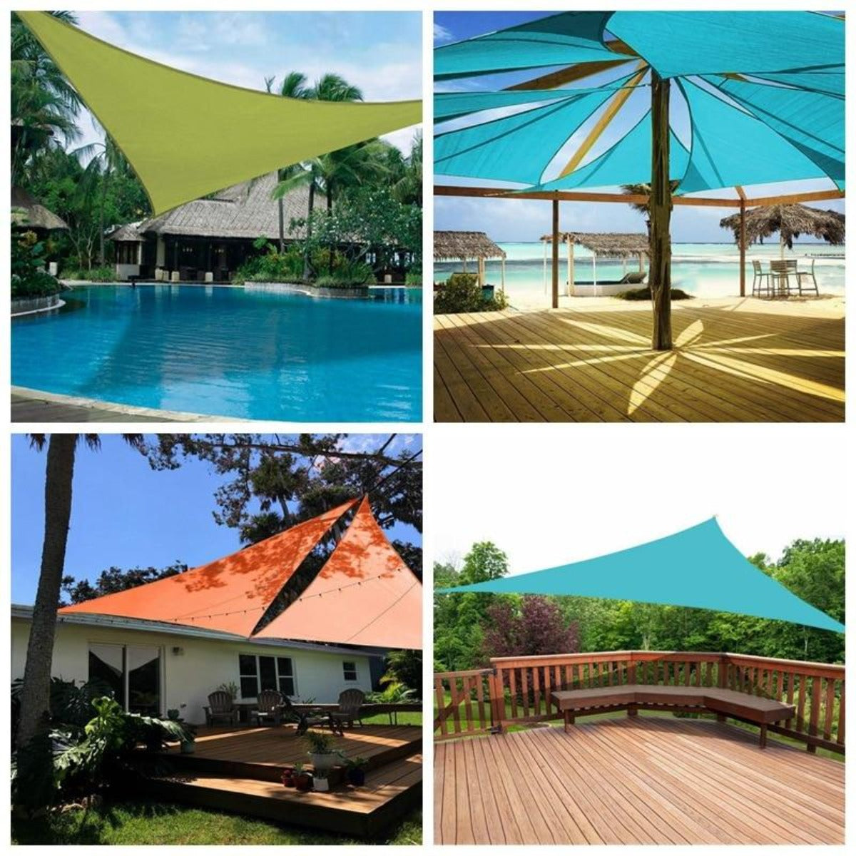 Waterproof Patio Shade Top Cover 9 ft x 9ft Green Onetify