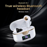 ninja dragon power bass touch bluetooth 5 0 t22pro earbuds White Onetify