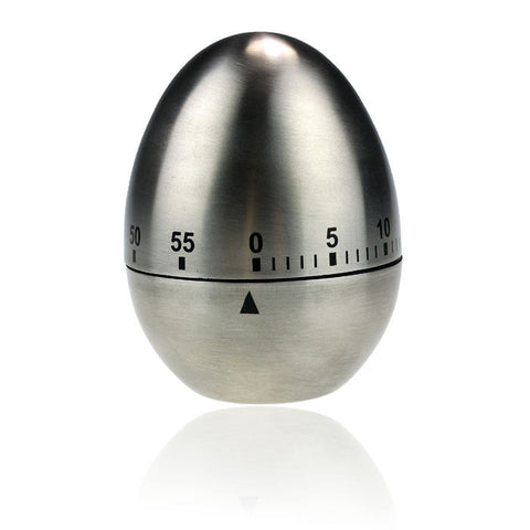 Stainless Steel Egg Shaped Kitchen Timer Onetify
