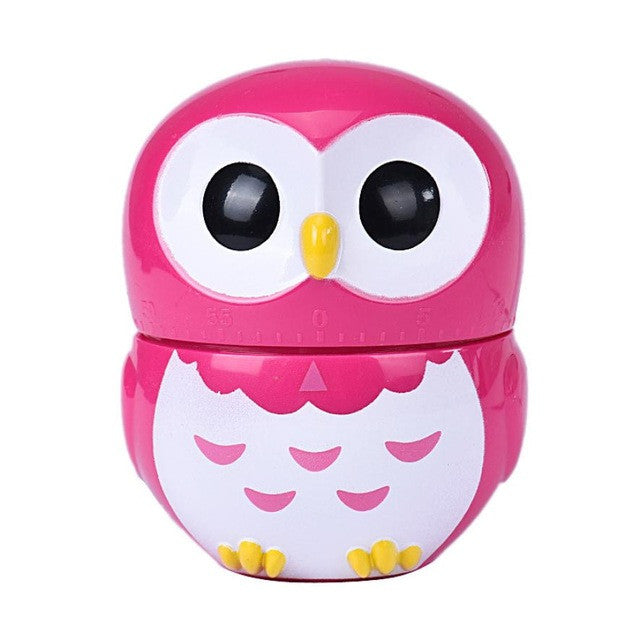 Cartoon Style Owl Cooking Timer Hot Pink Onetify