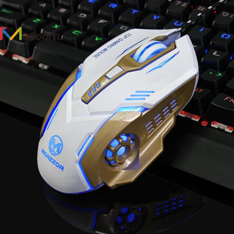 led gaming mouse with 3500 dpi Black