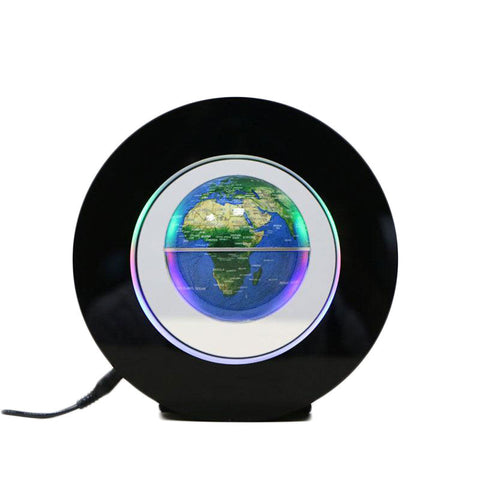 magnetic floating globe with led light black