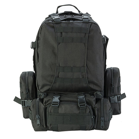 Water Resistant Outdoor 50L Military Backpack Black Onetify