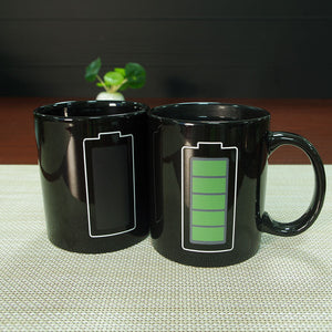 Magical Heat Sensitive Color Changing Battery Meter Coffee Mug Onetify