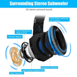 led 3 5mm stereo gaming headphone with microphone Blue