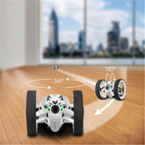 remote control 2 large wheels jump car toy White Onetify