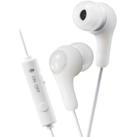 JVC HAFX7GW Gumy Gamer Earbuds with Microphone (White) Jvc(r)