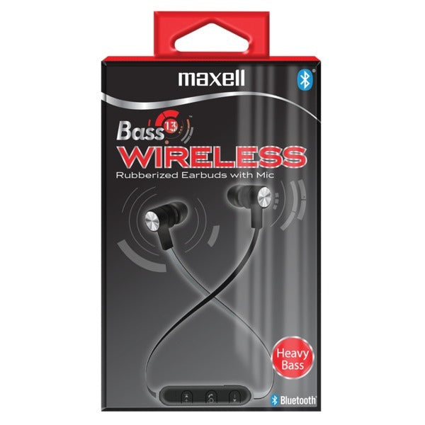 Maxell 199745 Bass 13 Wireless Bluetooth Earbuds (Black) Maxell(r)