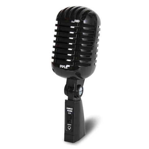 Pyle PDMICR42BK Classic Retro Vintage-Style Dynamic Vocal Microphone (Black) Pyle(r)