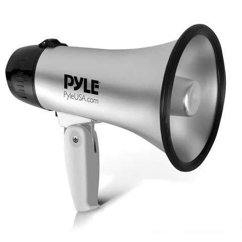 Pyle PMP23SL Battery-Operated Compact and Portable Megaphone Speaker with Siren Alarm Mode (Silver) Pyle(r)