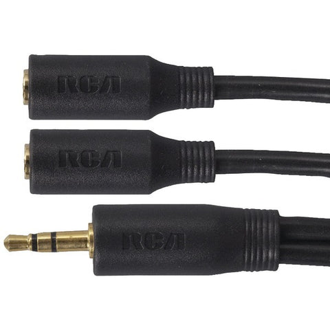 RCA AH202DR 3.5mm Stereo Headphone Y-Adapter Rca