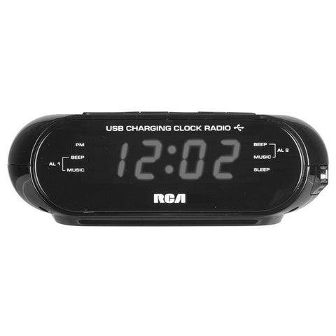 RCA RC207A Dual Wake USB Charging Clock Radio Rca