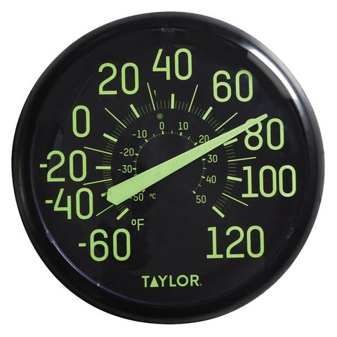 Taylor Precision Products 5267459 13.25-Inch Indoor/Outdoor Glow-in-the-Dark Thermometer Taylor(r) Precision Products