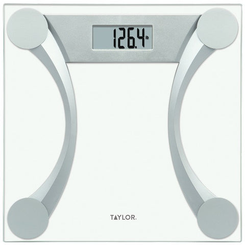 Taylor Precision Products 76024192 Instant Read 400-lb Capacity Glass and Metallic Bathroom Scale Taylor(r) Precision Products