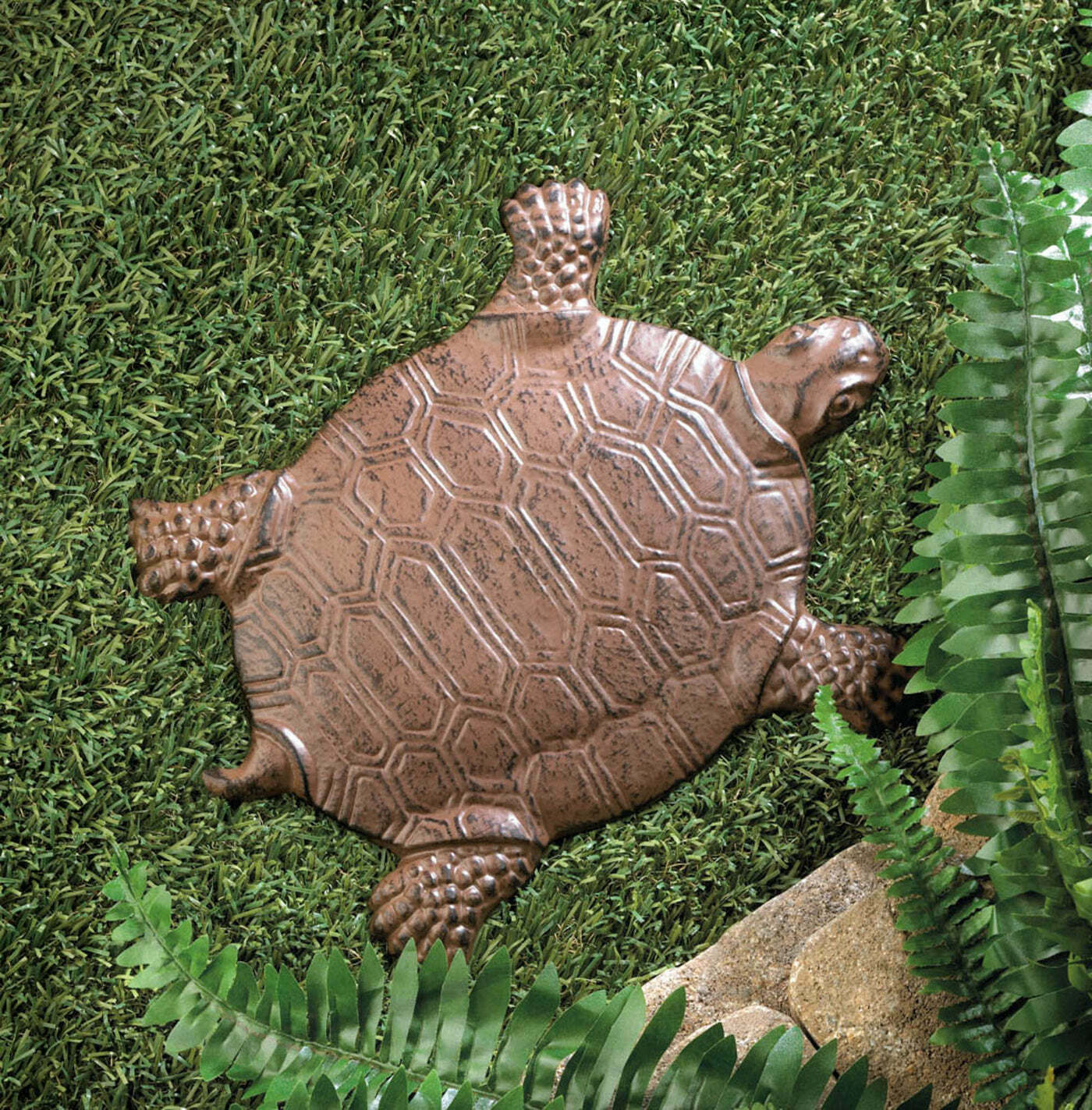 Cast Iron Turtle Stepping Stone Accent Plus