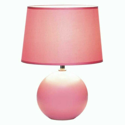 Ceramic Sphere Base Table Lamp - Pink Accent Plus