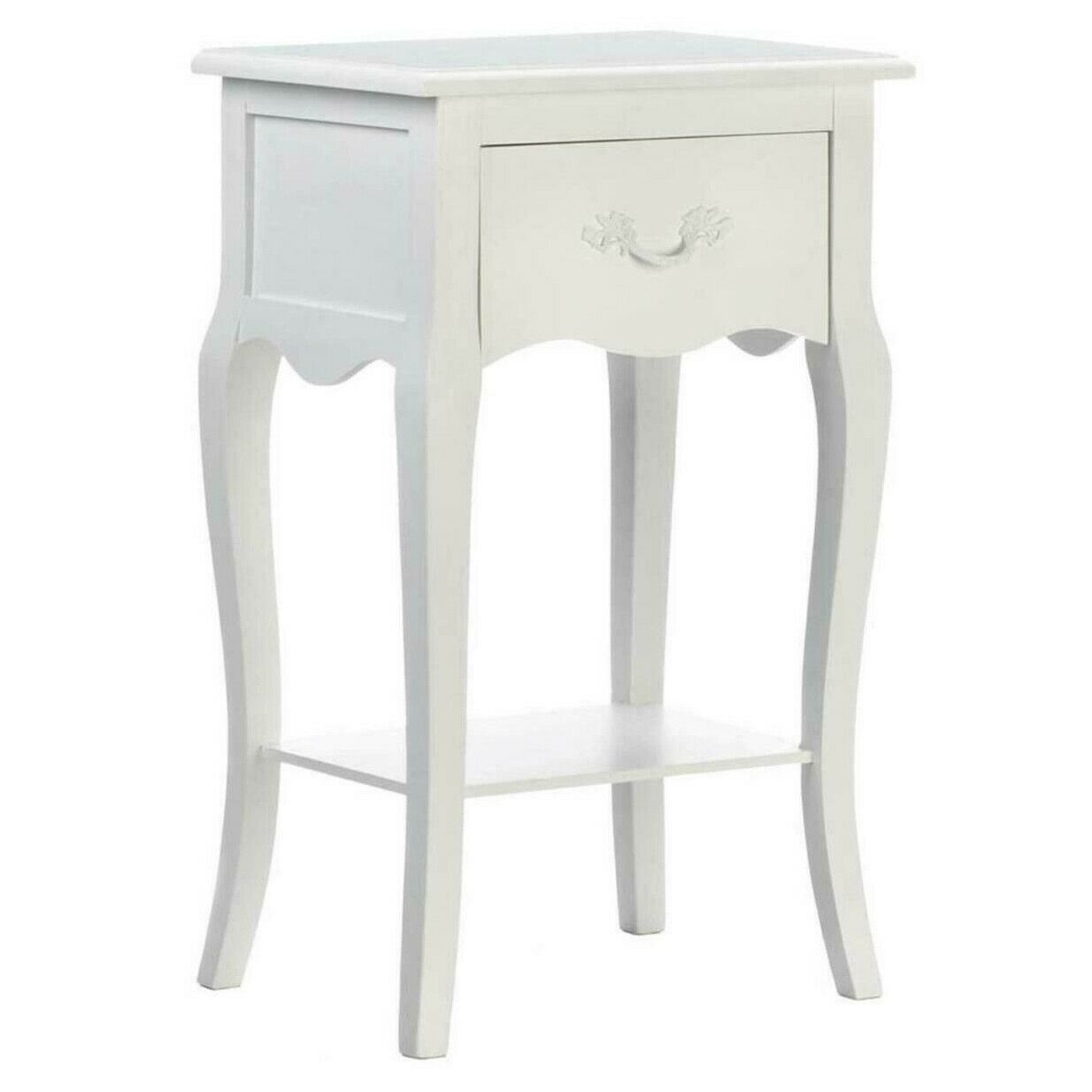 Romantic Country White Night Stand or Accent Table Accent Plus