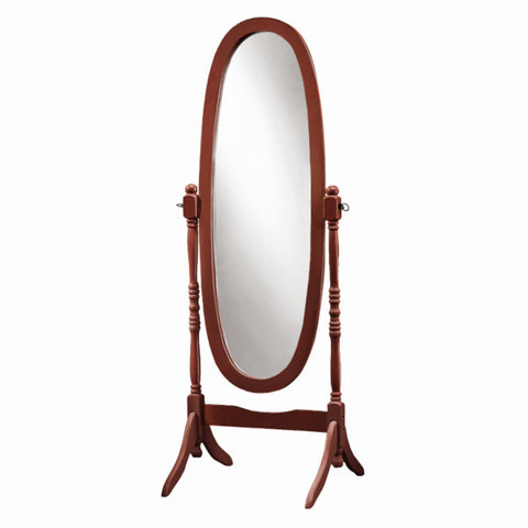 20" x 23" 59" Walnut Oval Wood Frame  Mirror Homeroots.co