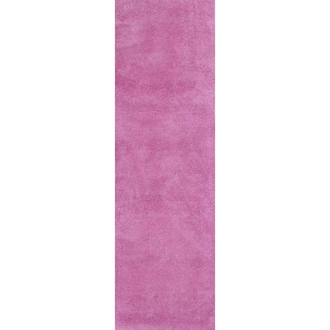 2' x 7' Runner Polyester Hot Pink Area Rug Homeroots.co