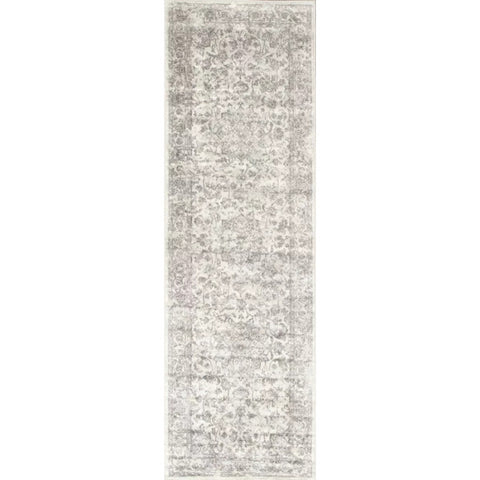 2' x 7' Runner Viscose Silver Area Rug Homeroots.co